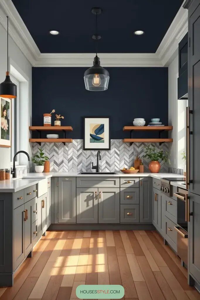 Accent Walls to Pair with Gray Cabinets