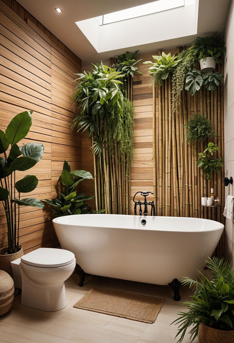 3. Earthy Bathroom Retreat with Shiplap Walls - photo 2