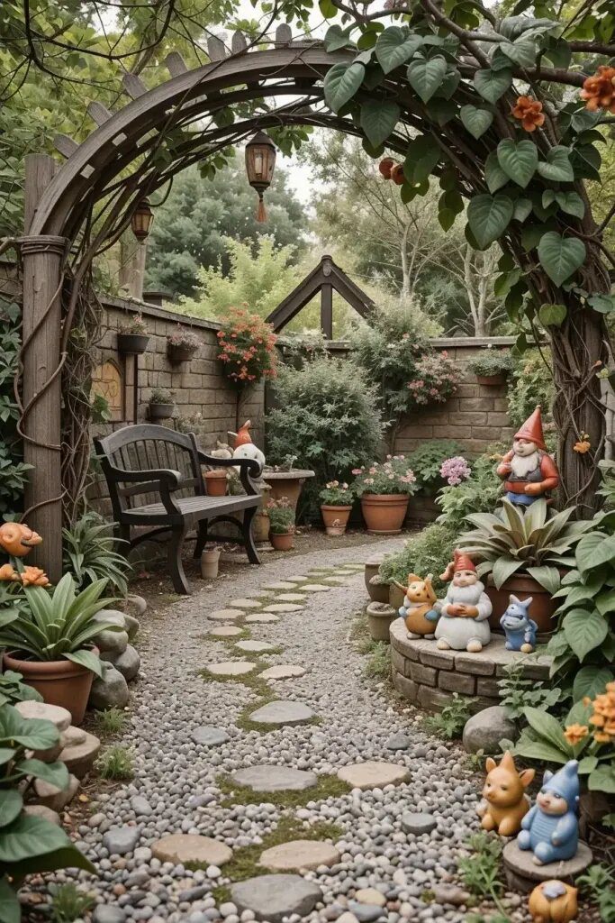 Winding Figurine Trails for Garden Exploration