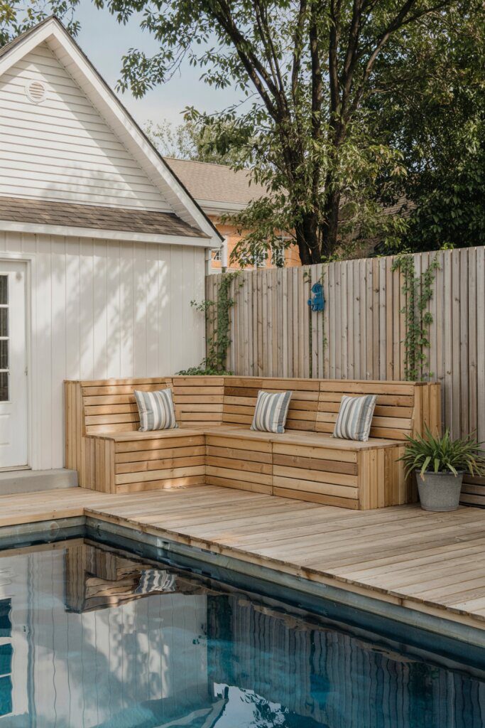 15. House-Attached Deck with Storage Bench
