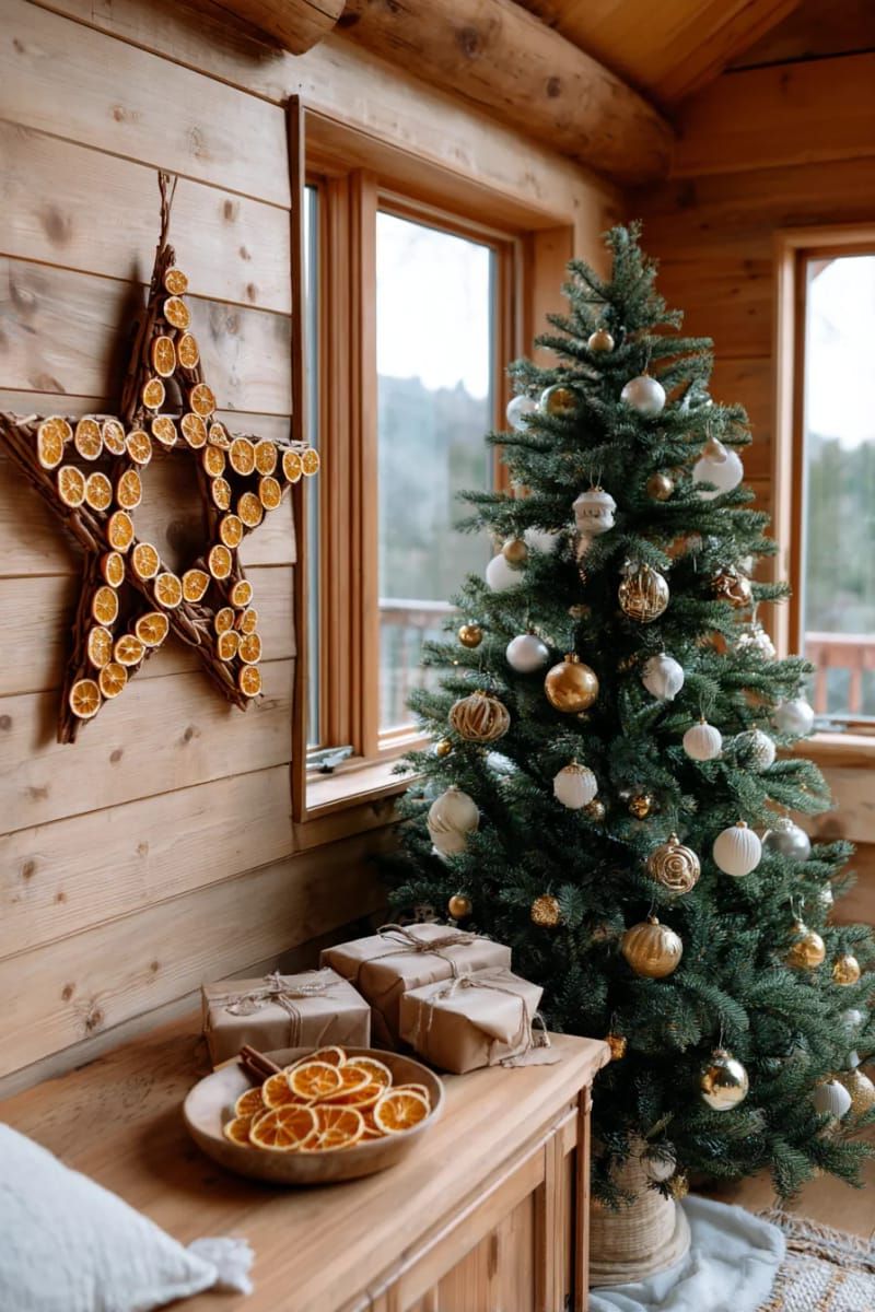13. Dried orange and cinnamon stick star wall art - photo 3