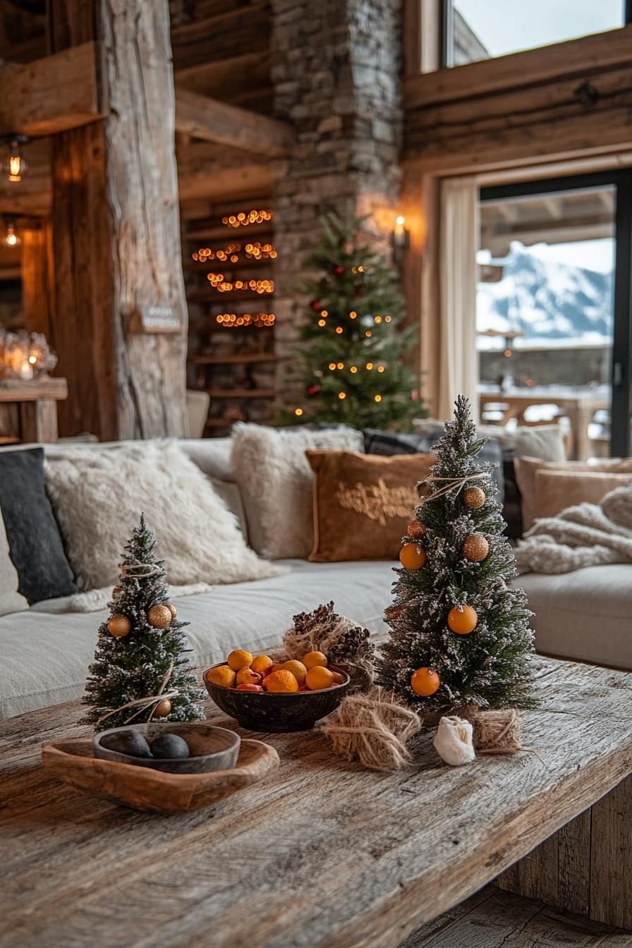 19. Mini Rustic Christmas Tree Displays - photo 3