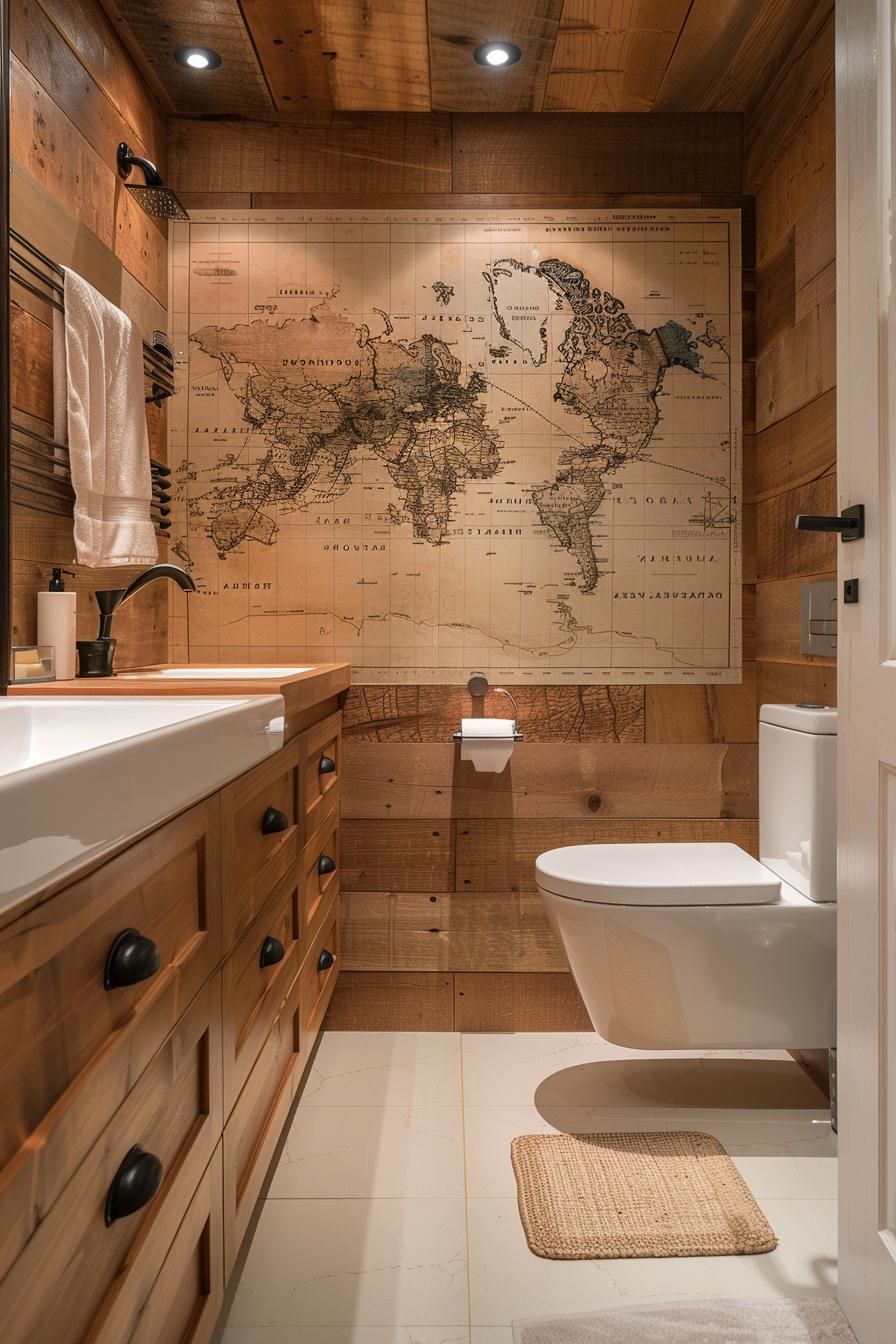 5. Vintage Map-Inspired Wall Decor