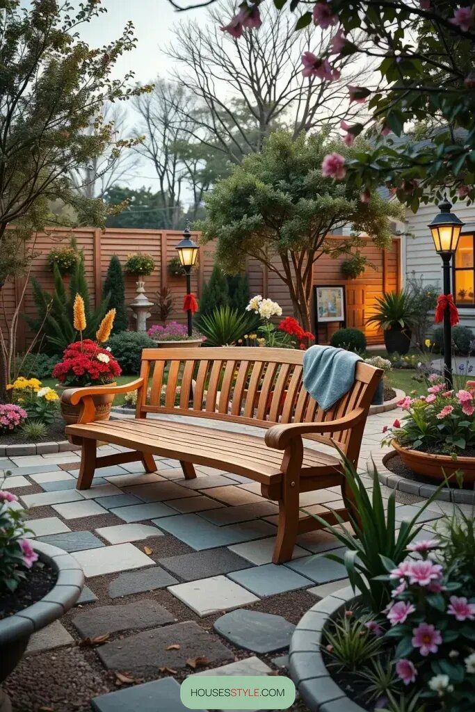 Curved Garden Benches That Improve Layout Flow - photo 2