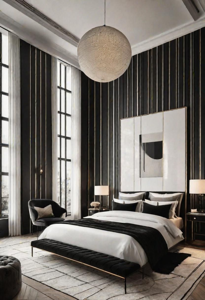 18. Pinstripe Walls for Extra Height