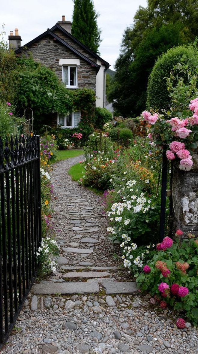 35. Patchwork Flower Beds Behind an English Gate - photo 3