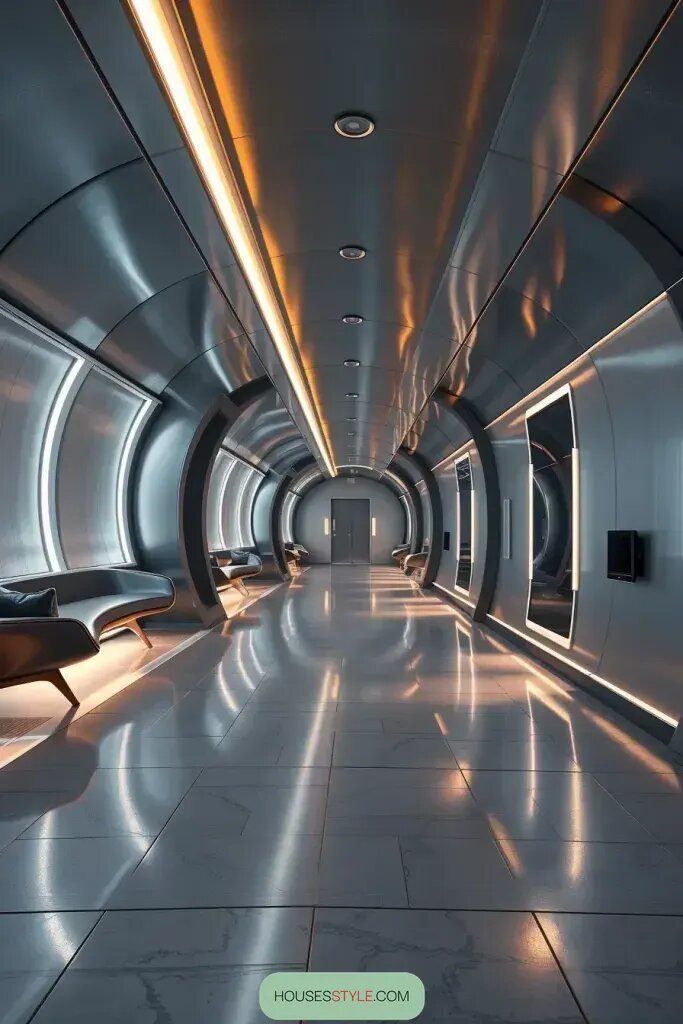Metallic Hallways With a Futuristic Edge - photo 2
