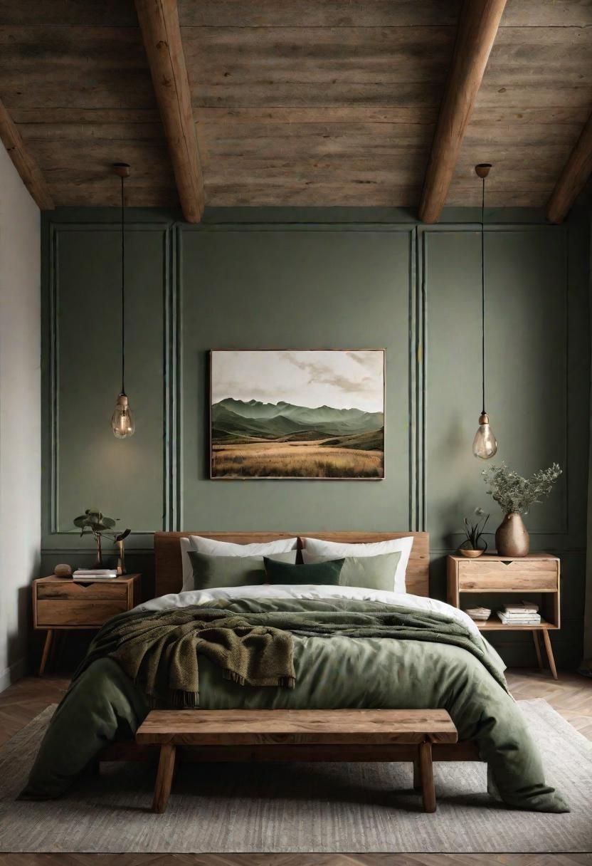 11. Pine Green Accent Wall