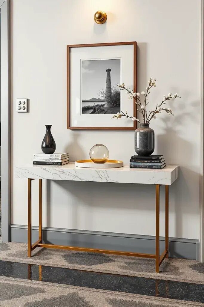 Console Tables Styled With Curated Objects
