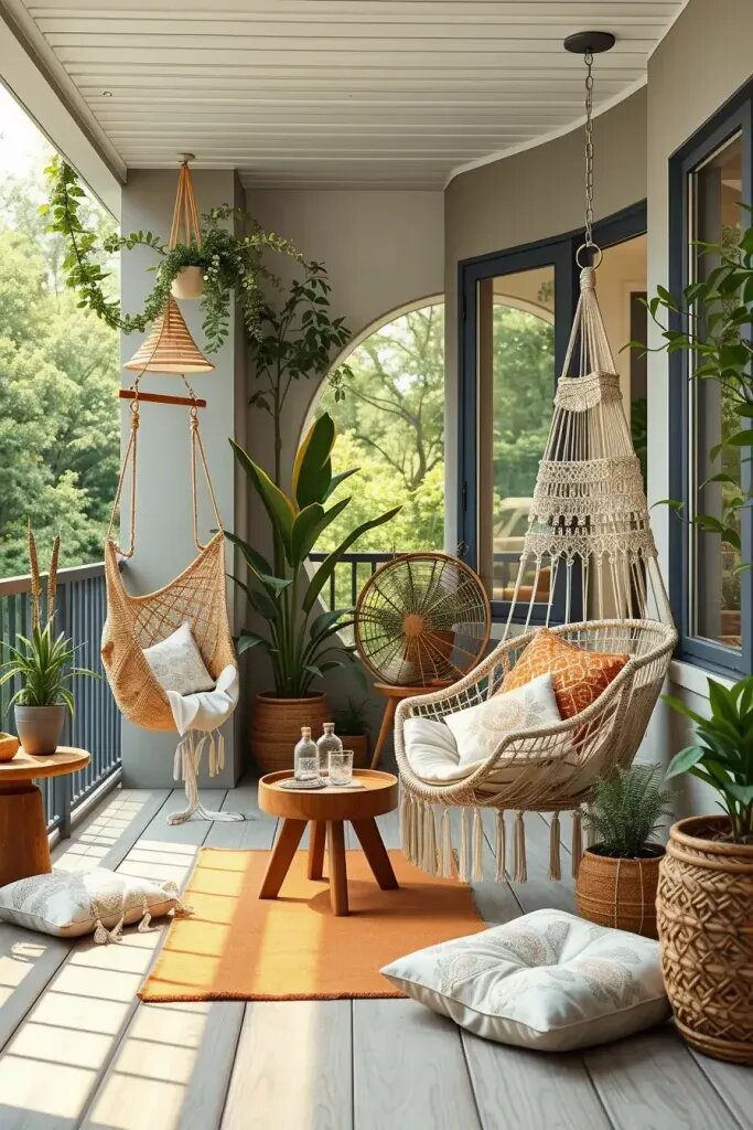 Hammocks and Swing Chairs for Lounging