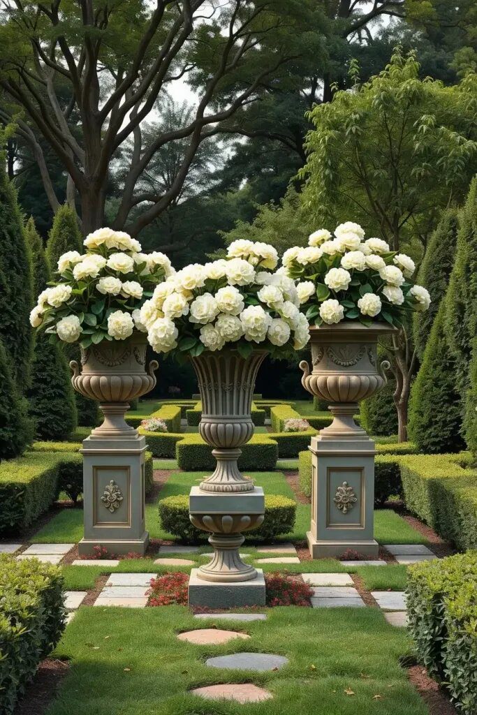 Planters and Sculptures for Private Garden Spaces