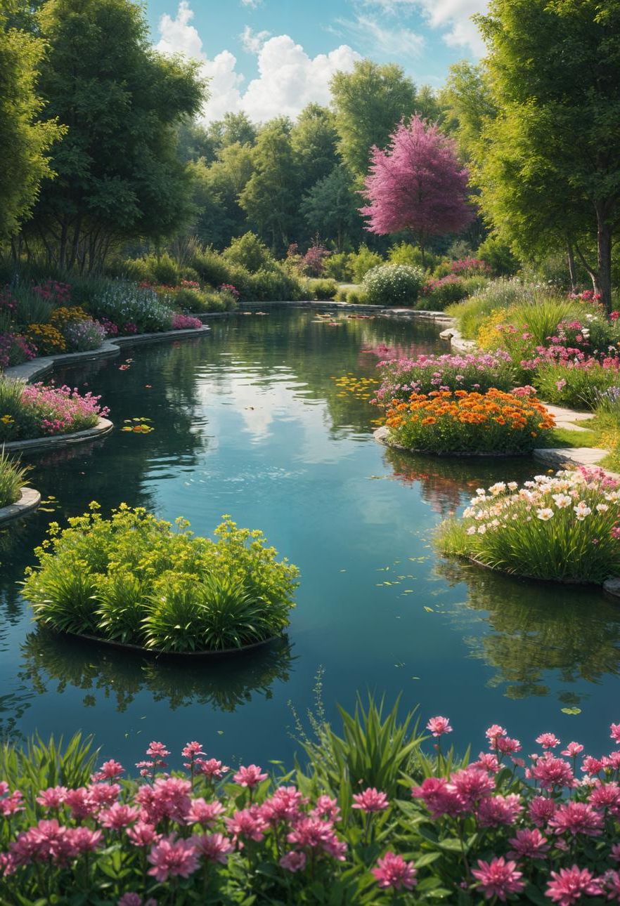 16. Floating Aquatic Plant Gardens