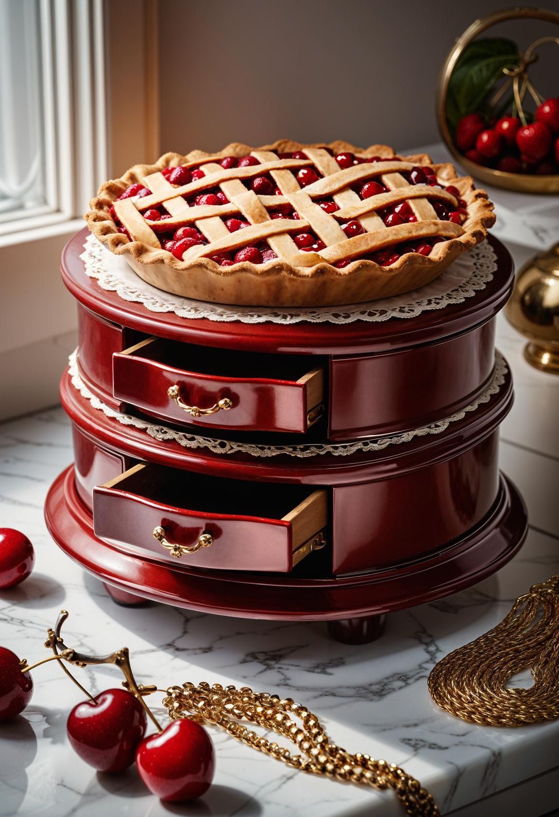 23. Cherry Pie Jewelry Box Design