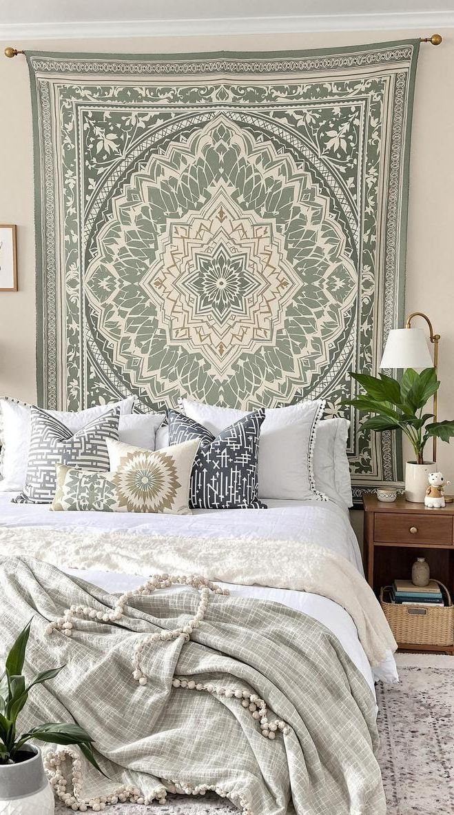 5. Tapestry Headboard