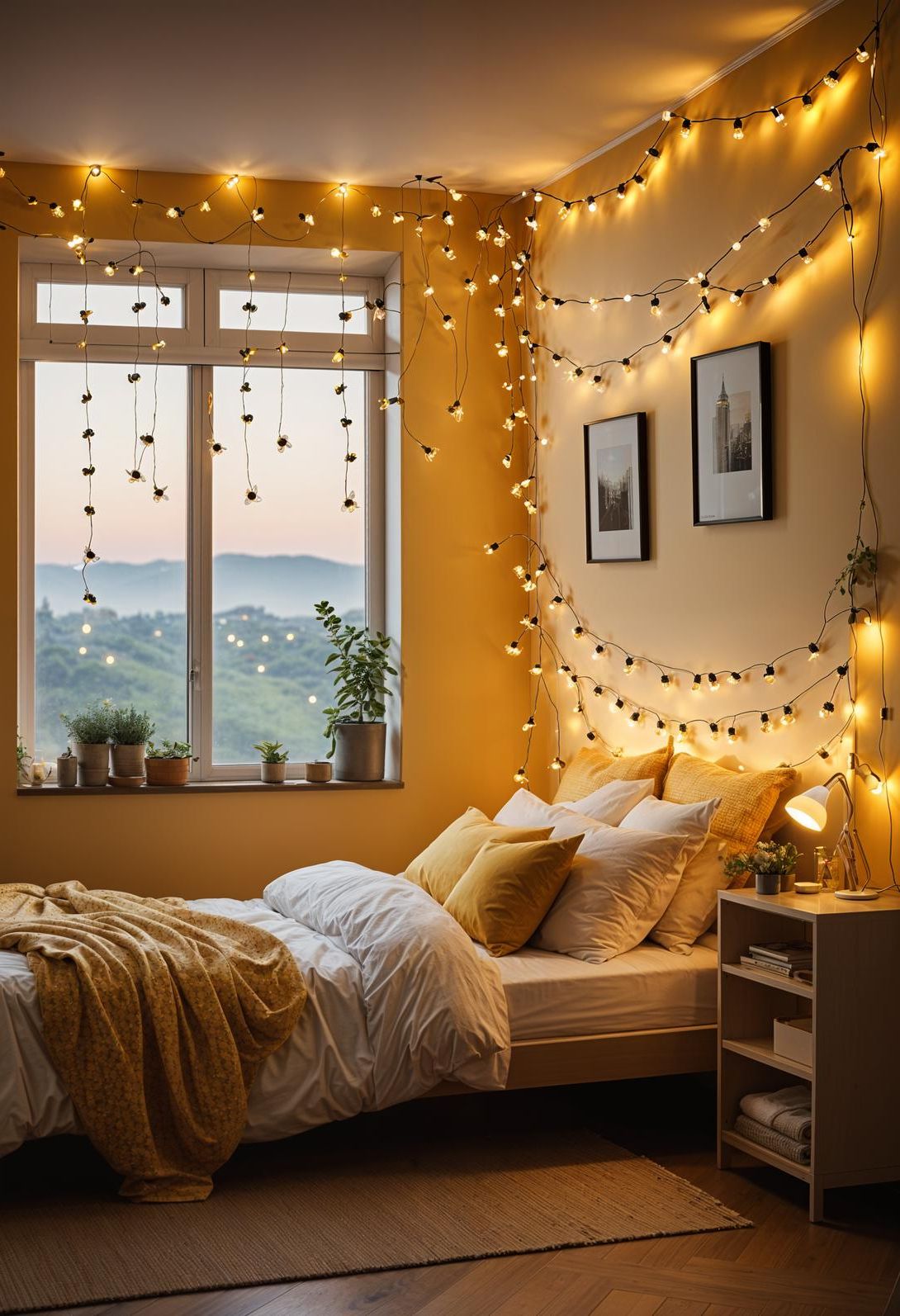 8. String Lights Shaped Like Bumble Bees