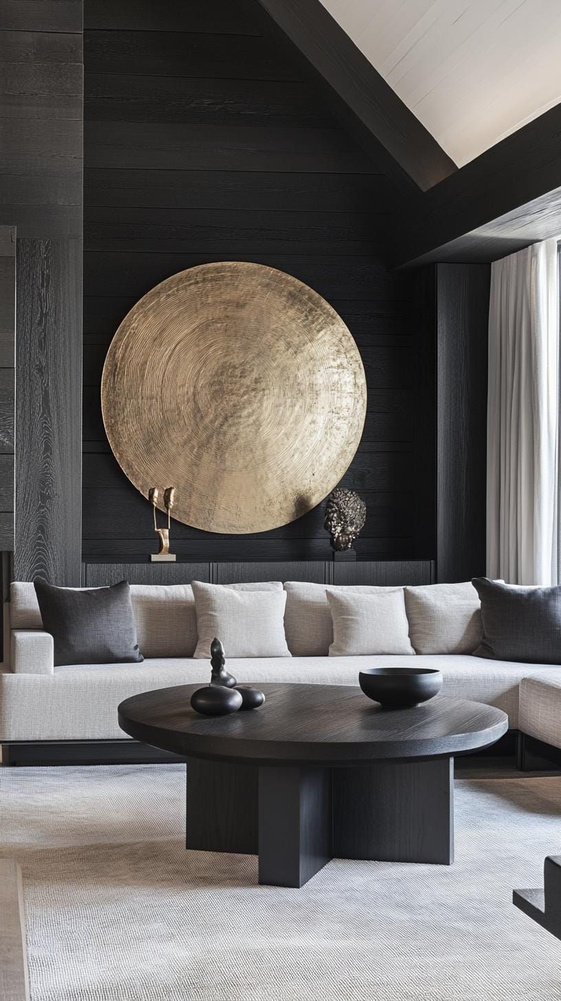 18. Black or Bronze Metallic Accent Contrast
