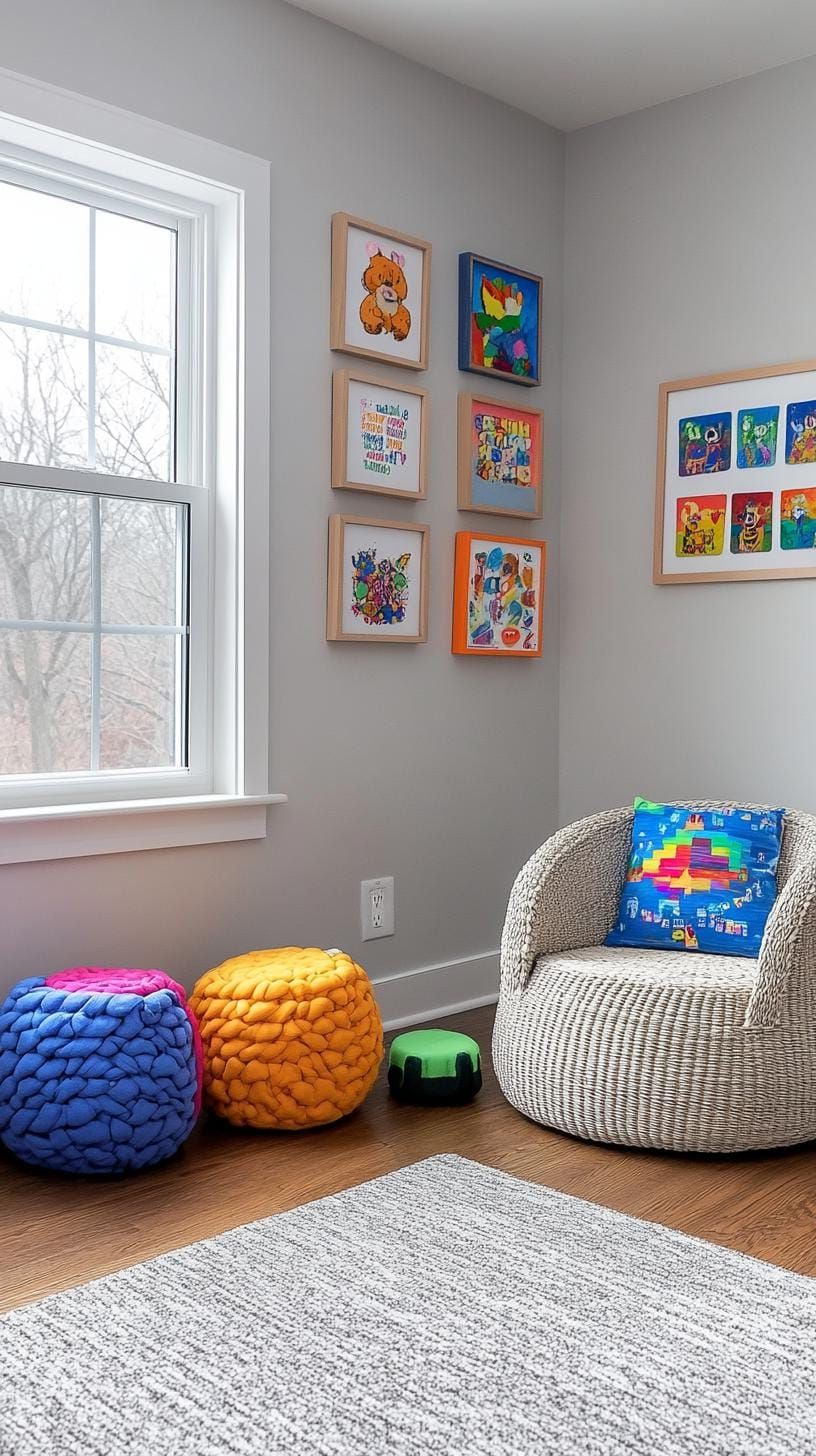 29. Playful Display of Kids' Drawings and Art - photo 2