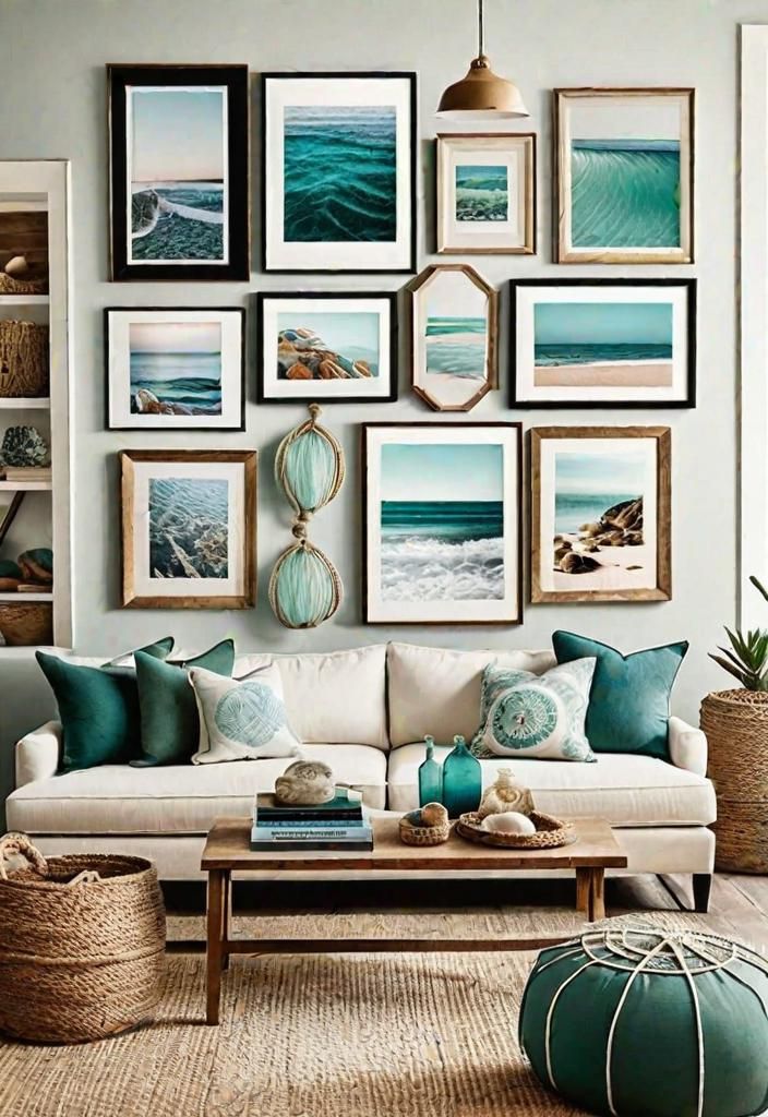 8. Coastal Gallery Wall Looks