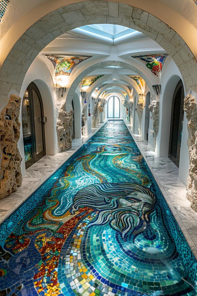 11. Eye-Catching Mosaic Pool Tile Designs