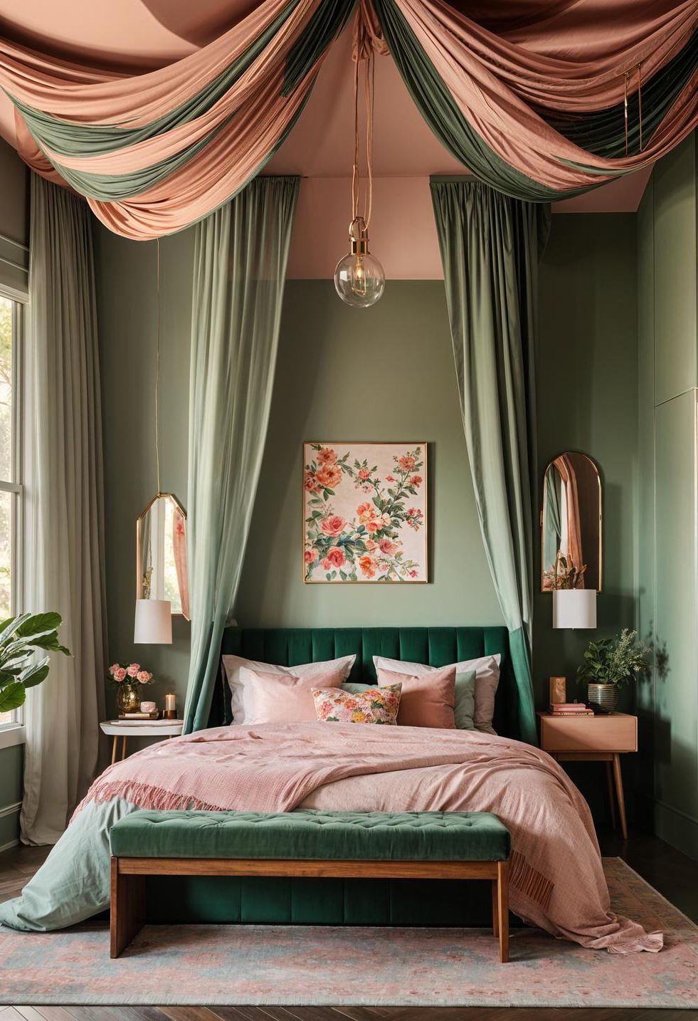 16. Vintage Fabric Canopy Bedroom Ideas - photo 3