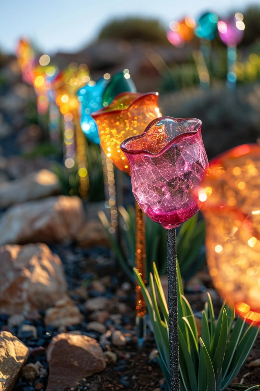 11. Glass Garden Stake Projects