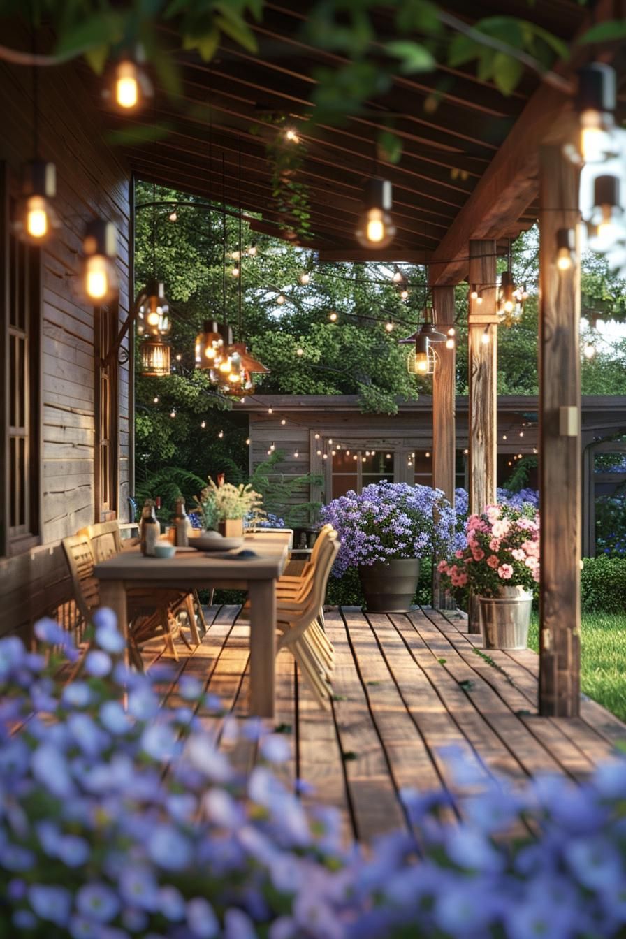 4. Farmhouse Patio Featuring Steel Accents