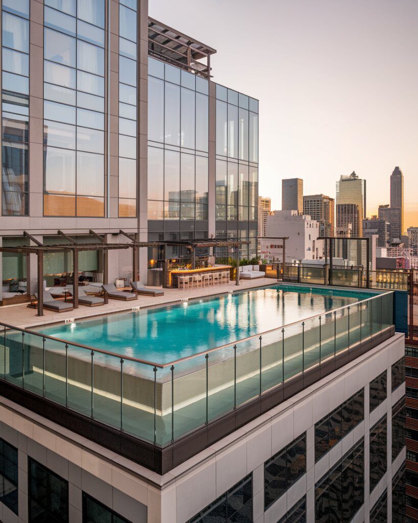 9. Rooftop Infinity Pools with Skyline Views