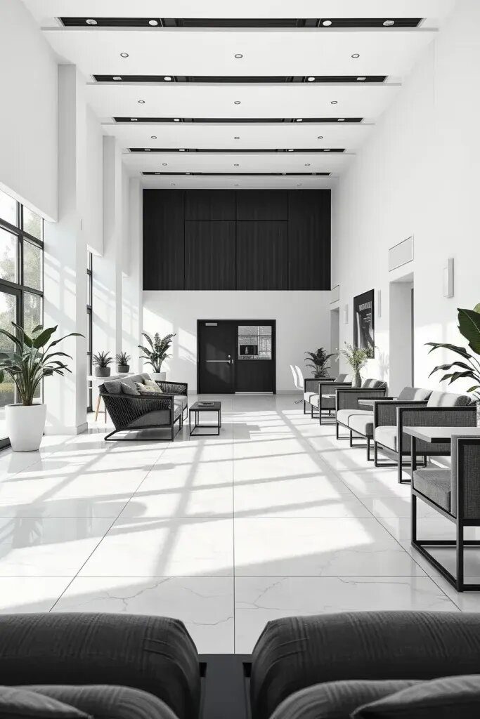 Black and White Hotel Entrances Done Subtly