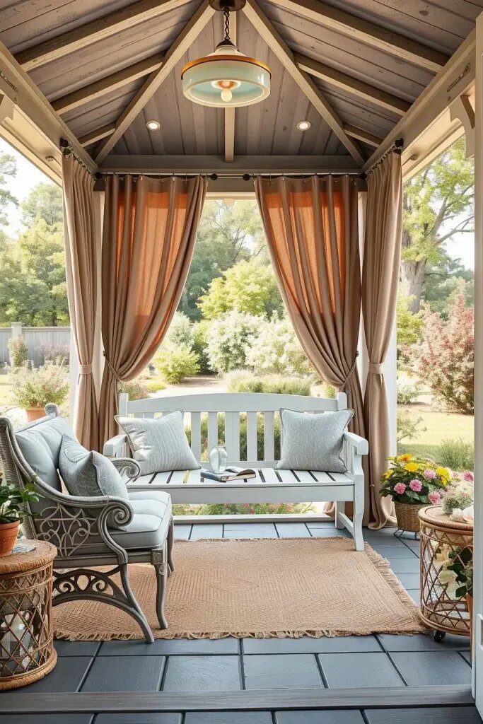 Neutral Colors for a Peaceful Gazebo Atmosphere
