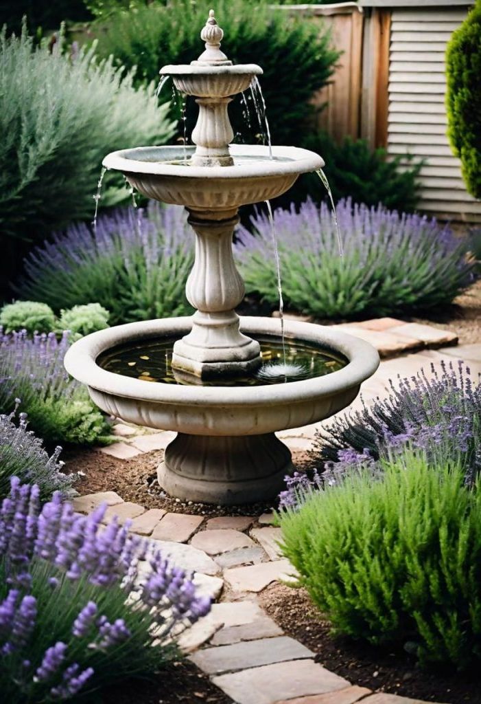 11. Herb Garden Water Feature Ideas