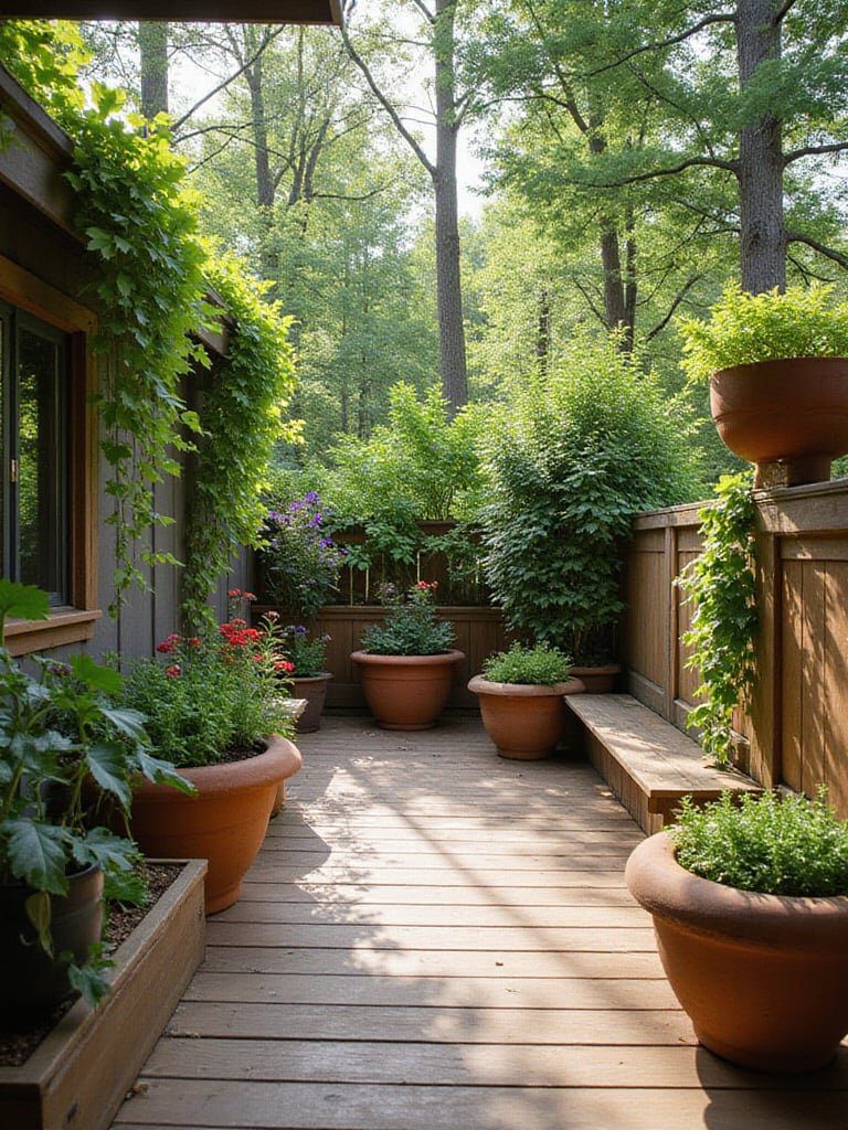6. Build a Garden Deck Filled with Greenery