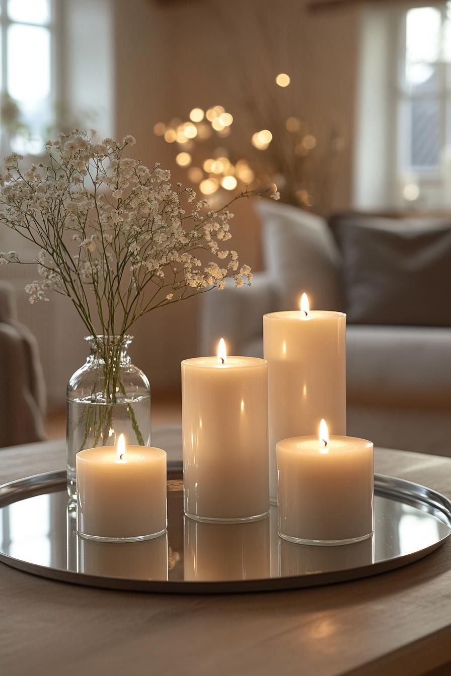 20. Modern Candle Display Styling Ideas