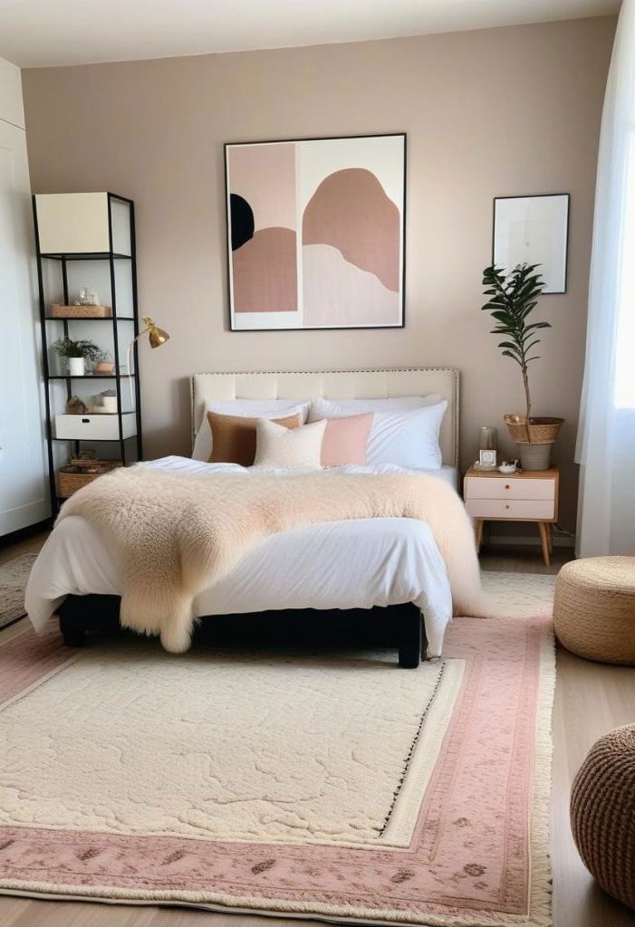 35. Layered Area Rugs