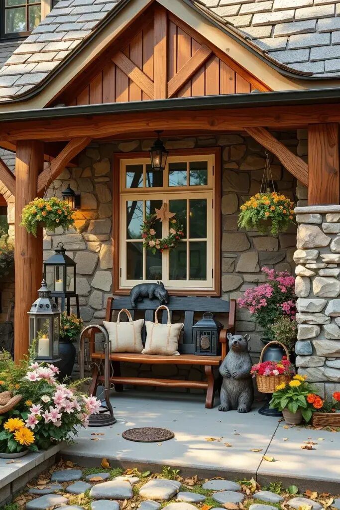 Baby Bear Duo Holding Flower Pots