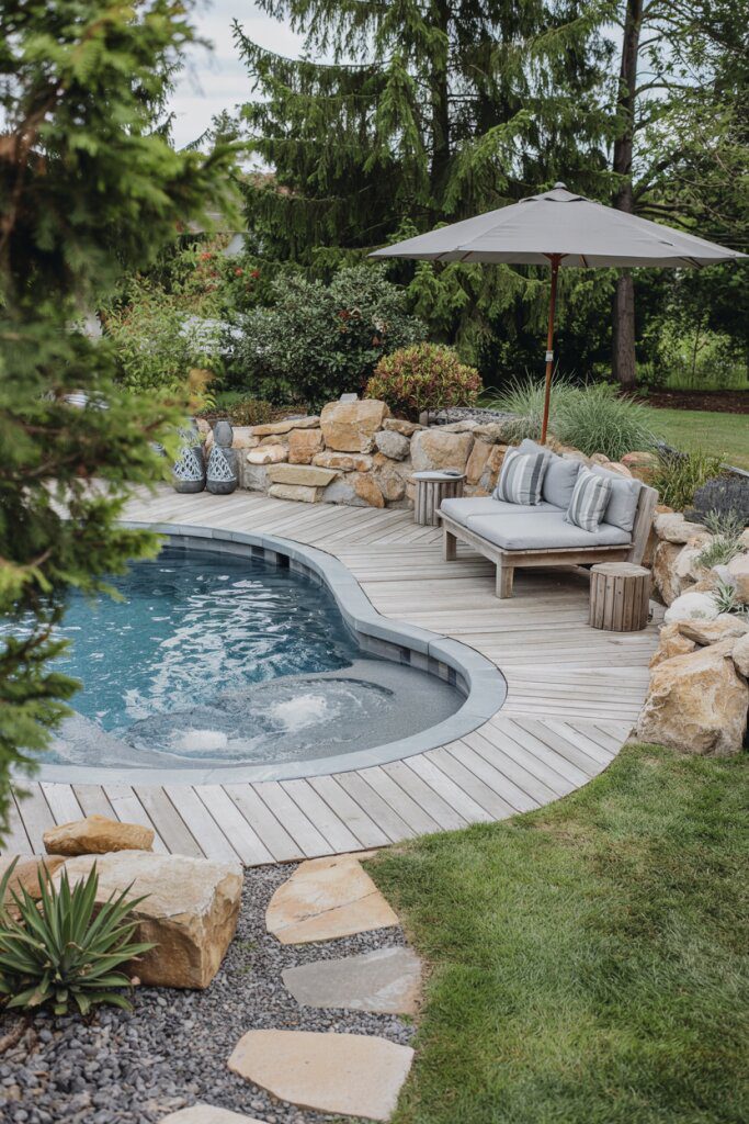 17. Semi-Sunken Deck Surrounded by Greenery