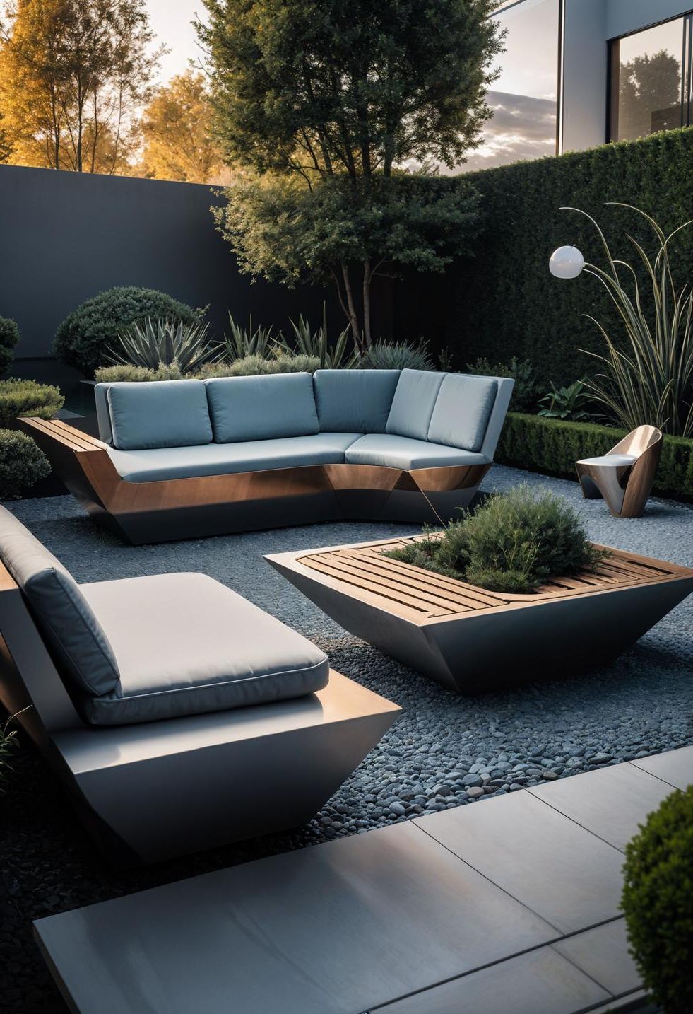 24. Modern Garden Design with Metal Accents - photo 2