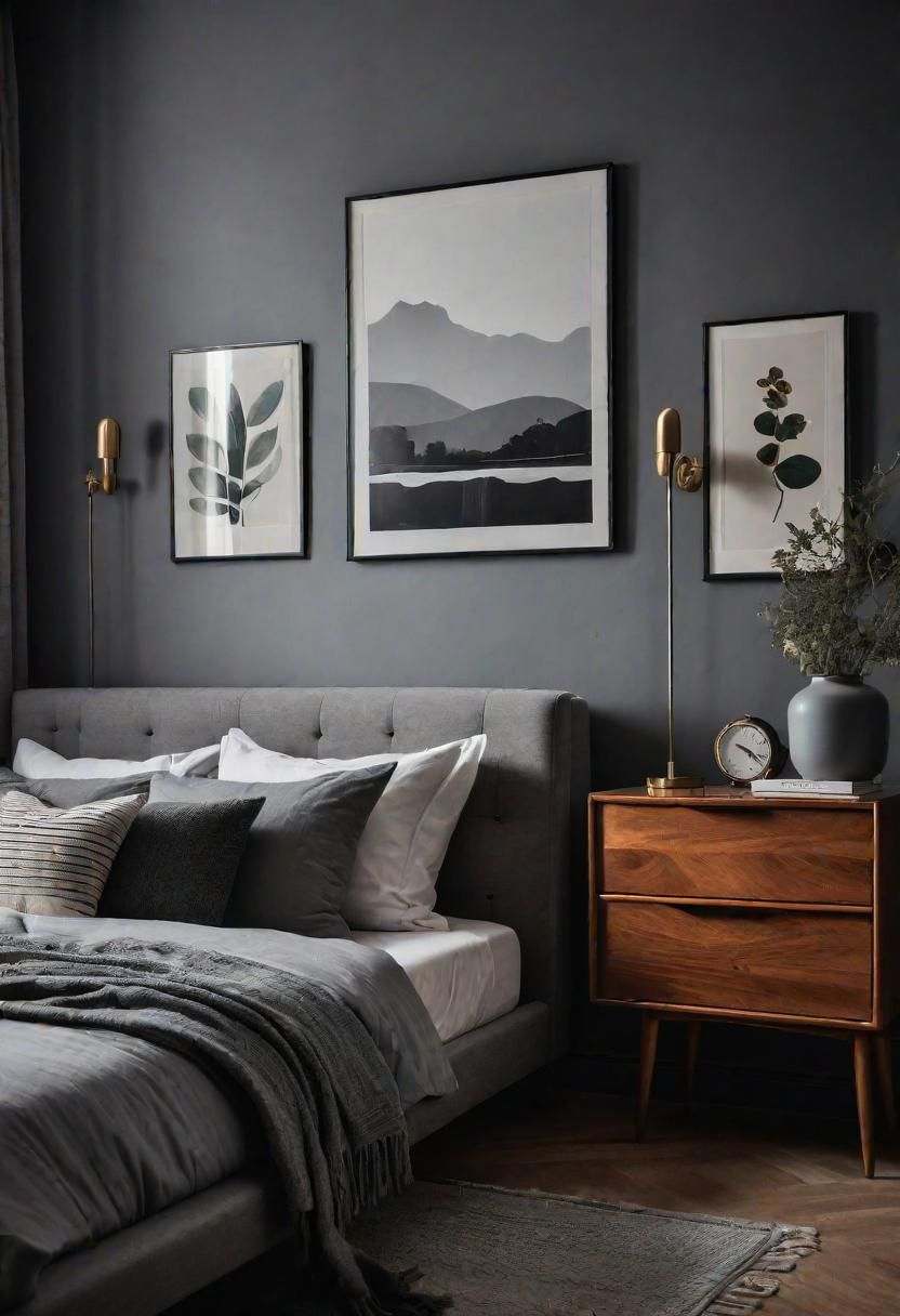 44. Vintage Grey Bedroom Styling Ideas