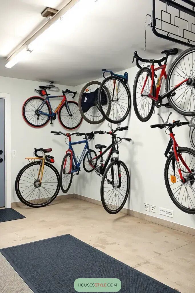 Hang Bikes Vertically to Save Floor Space - photo 2