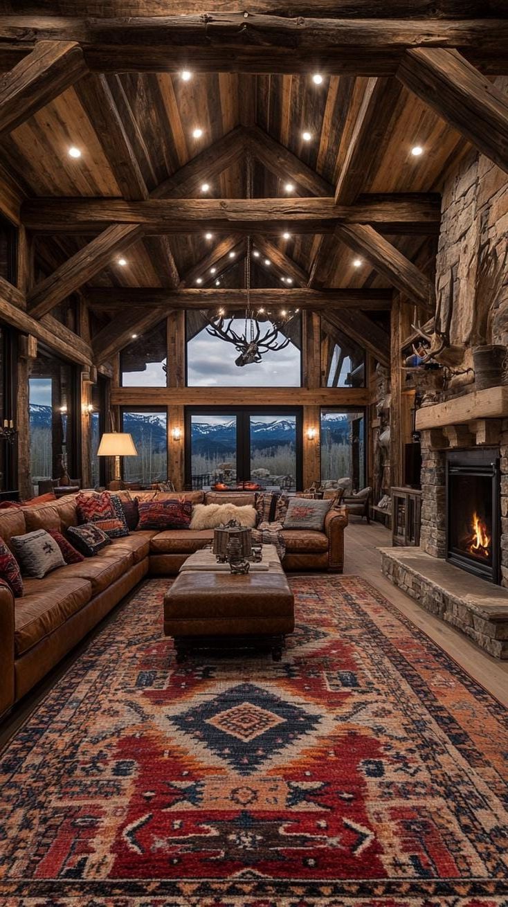 1. Cozy Living Room With Navajo-Style Rugs - photo 2