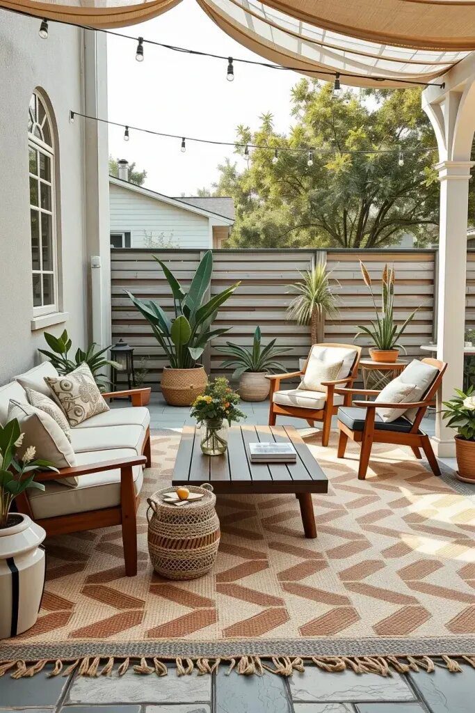 Outdoor Rugs That Define Seating Areas
