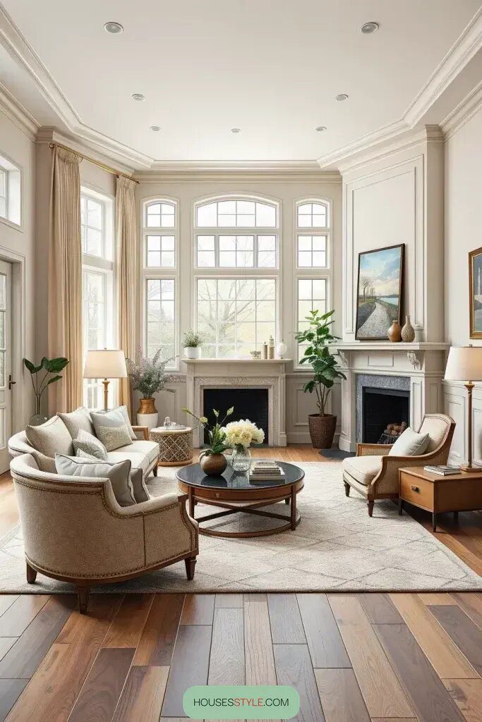 Transitional Keeping Rooms with Timeless Appeal
