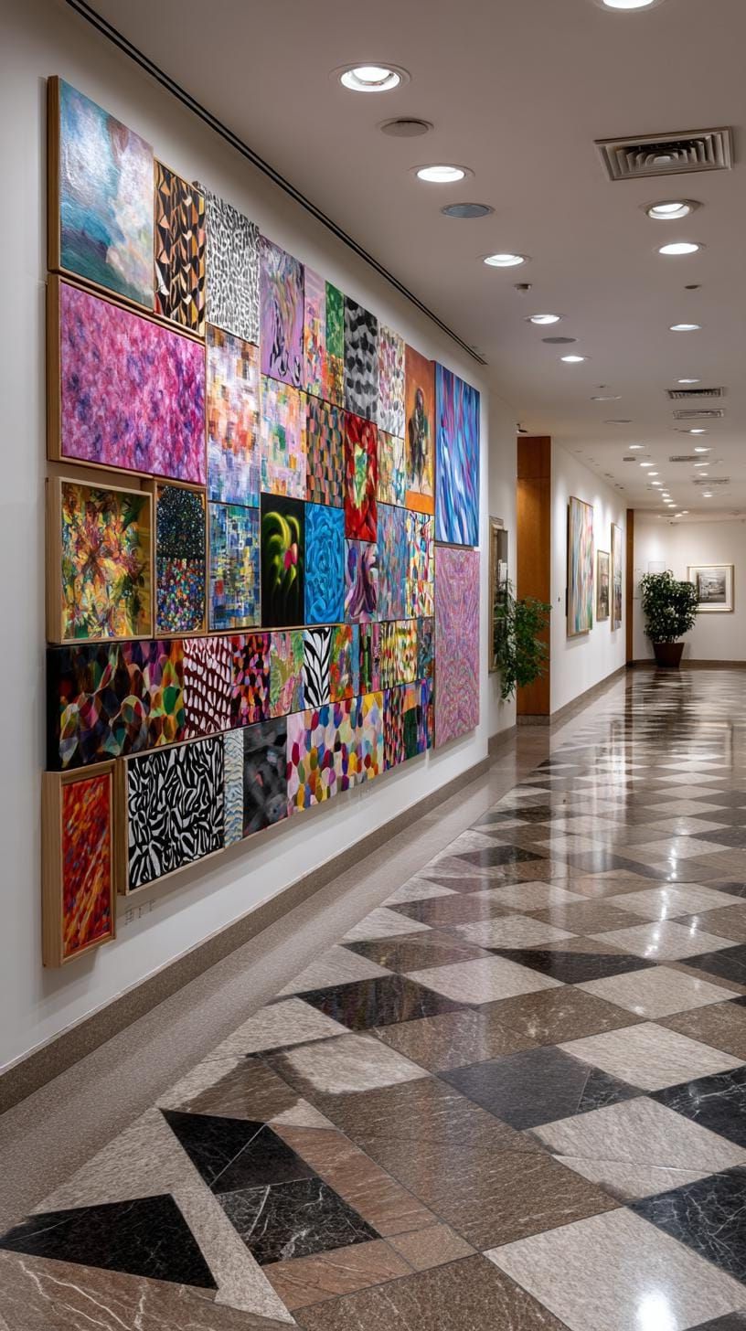 37. Color-Coordinated Mosaic Wall in One Palette - photo 3