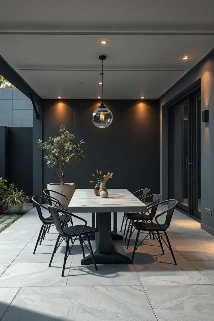 Clean And Simple Outdoor Dining For Modern Homes