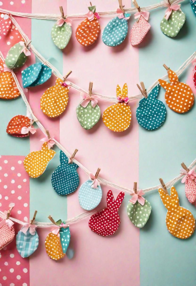 2. Retro Bunny Fabric Garland