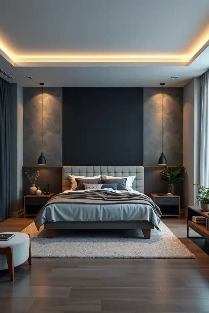 Accent Walls In Neutral And Dark Shades