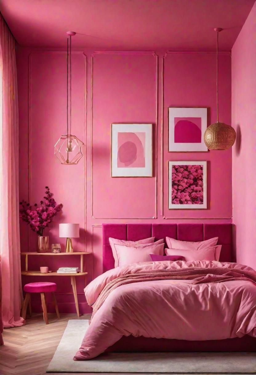 24. Magenta Wall Decals for Pink Rooms