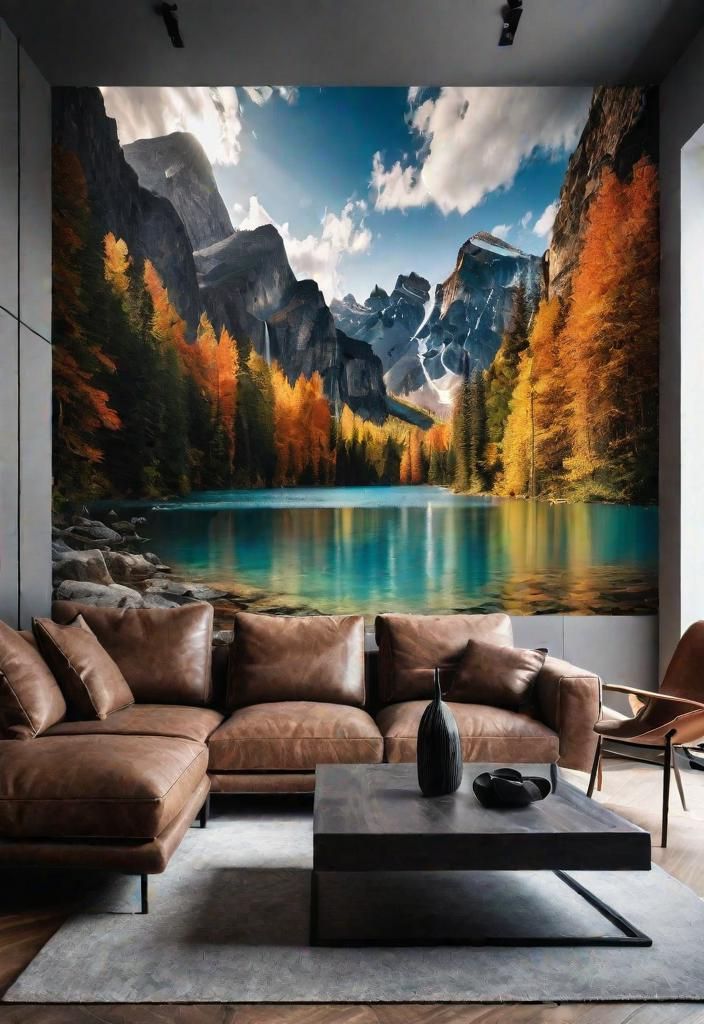 8. Photo Mural Accent Wall Ideas