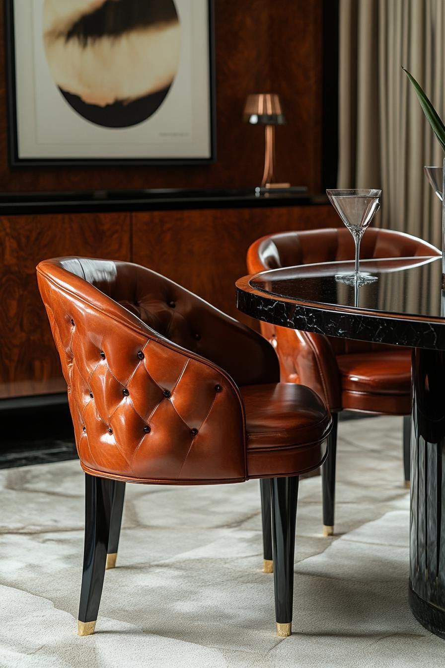 16. Leather Chairs for Textural Contrast - photo 3