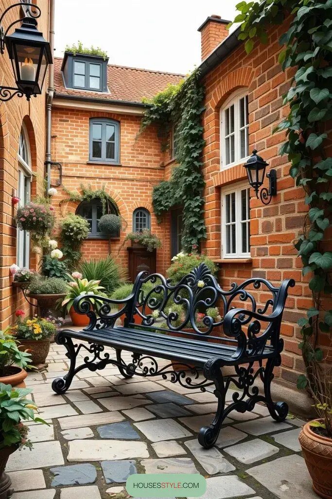 Wrought Iron Benches for Vintage Garden Style - photo 2