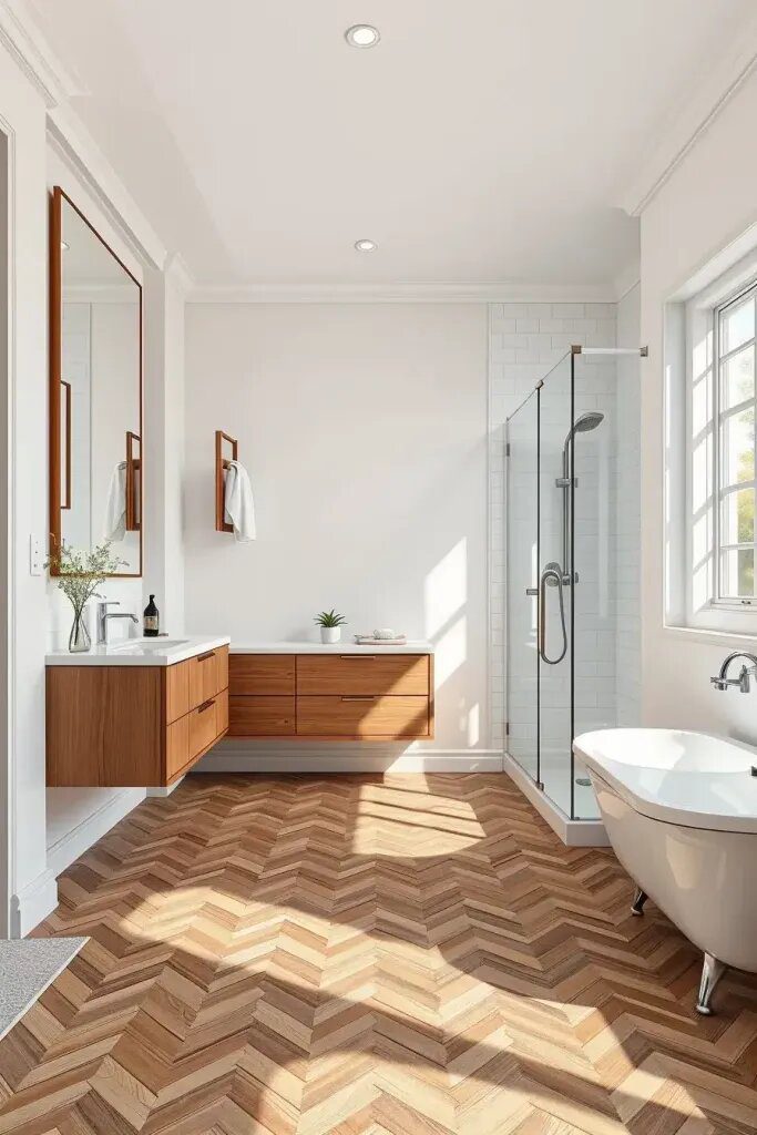 Elegant Herringbone Layouts for Wood Tile